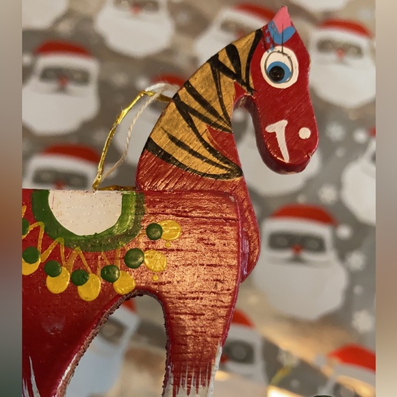 🐶🐾🎠🎄 Vintage Wood Ornaments 🐶🐾🎠🎄 3 pcs - Picture 6 of 8